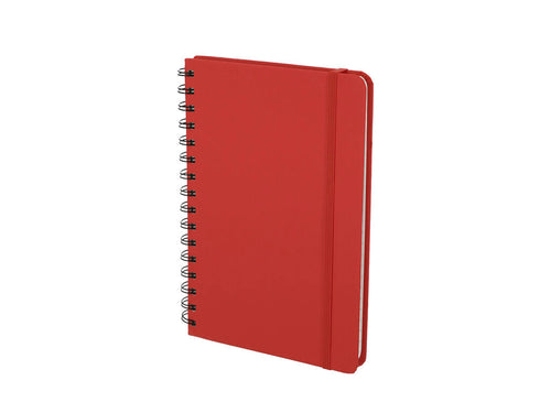 Carnet à anneaux avec couvertures rigides fabriquées en PU recyclé - Pusik Personnalise