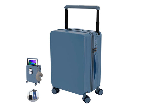 Trolley pratique à 4 roues rotatives, en ABS rigide - Corbin Personnalise
