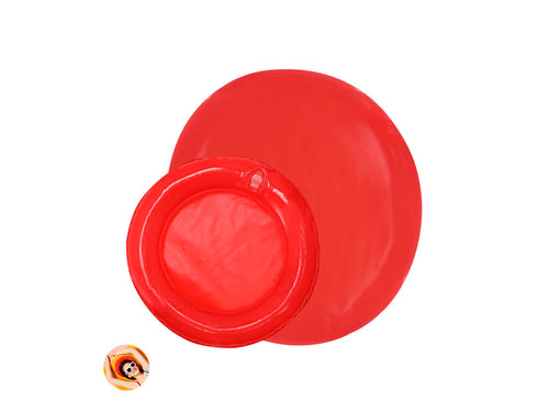 Original coussin pour la tête avec fonction frisbee, de design rond avec un anneau gonflable fabriqué en PVC résistant de couleur unie et finition brillante - Zalox Personnalise