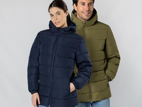 Parka matelassée unisexe avec capuche fixe et visière intégrée - Eren Personnalise