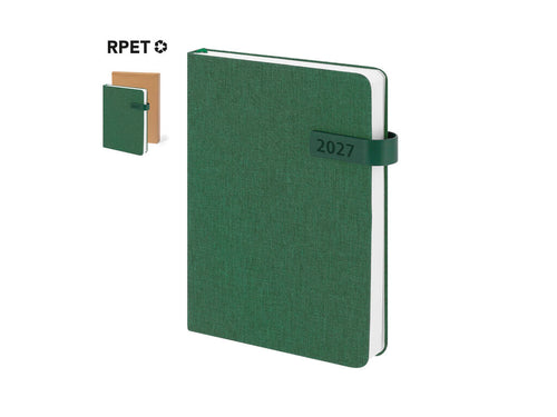 Agenda A5 en polyester recyclé RPET - Mylok Personnalise