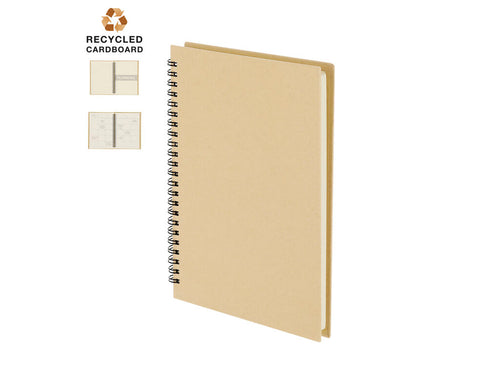 Carnet avec planificateur mensuel inclus, doté de couvertures rigides en carton recyclé - Celik Personnalise