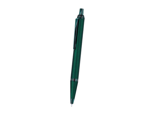 Stylo avec corps en aluminium, finition caoutchoutée et détails chromés - Brokyn Personnalise