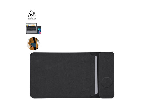 Housse d’ordinateur portable multifonction en PU Recyclé et tissu RPET - Benrix Personnalise
