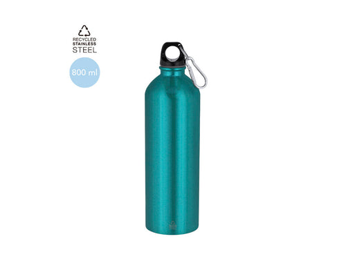 Gourde de 800 ml en acier inoxydable recyclé avec finition métallisée - Graims Personnalise