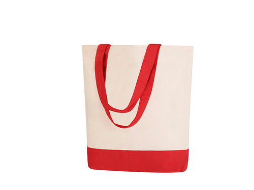 Borsa in cotone 280 g/m² con base e manici dello stesso colore - Heleta Personnalise