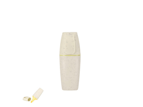 Marqueur fluorescent original et pratique fabriqué en paille de blé avec finition mate et clip sur le capuchon - Fonzal Personnalise