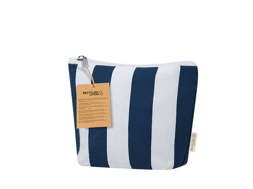 Trousse fabriquée principalement en coton recyclé 220 g/m², au design élégant à rayures verticales - Goniax Personnalise