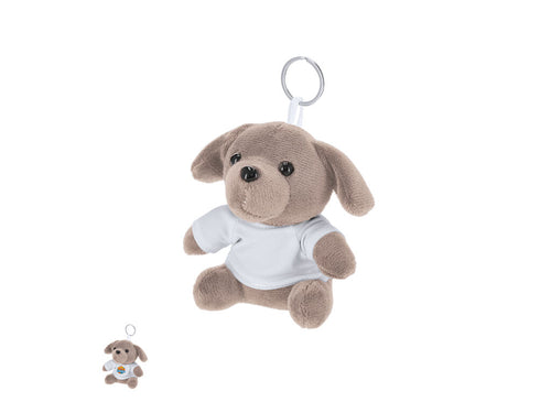 Porte-clés en peluche personnalisable avec t-shirt et bague métallique pour un transport facile, idéal pour la sublimation - Vireo Personnalise