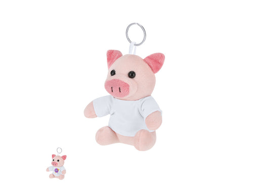 Porte-clés en peluche avec t-shirt personnalisable avec bague métallique facile à transporter, idéal pour la sublimation - Cernil Personnalise