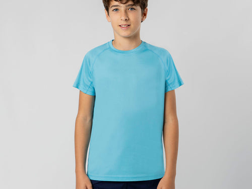 T-shirt raglan technique à manches courtes, fabriqué en tissu gaufre 100 % polyester interlock, intègre la technologie Cool Dry, qui favorise la respirabilité et le séchage rapide - Cocker Personnalise