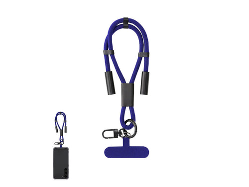 Bracelet avec fonction support et câble de charge, fabriqué en polyester RPET - Euclab Personnalise