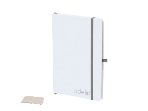 Bloc-notes avec des couvertures blanches rigides en carton recyclé - Cosnova Personnalise