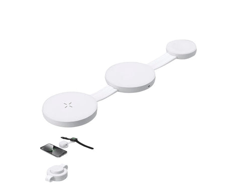 Chargeur sans fil magnétique de 15 W 3 dans 1, en ABS - Sunder Personnalise