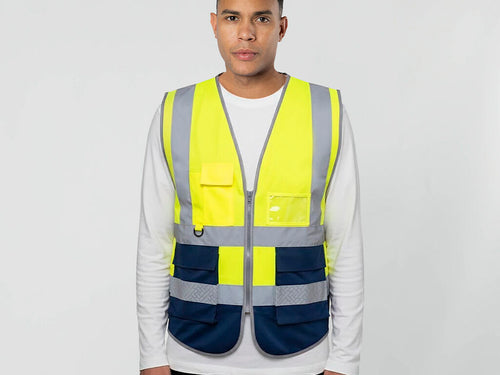 Gilet haute visibilité avec design bicolore - Ledger Personnalise
