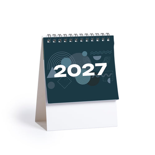 Calendrier à anneaux de bureau à corps triangulaire en carton - Ener Personnalise