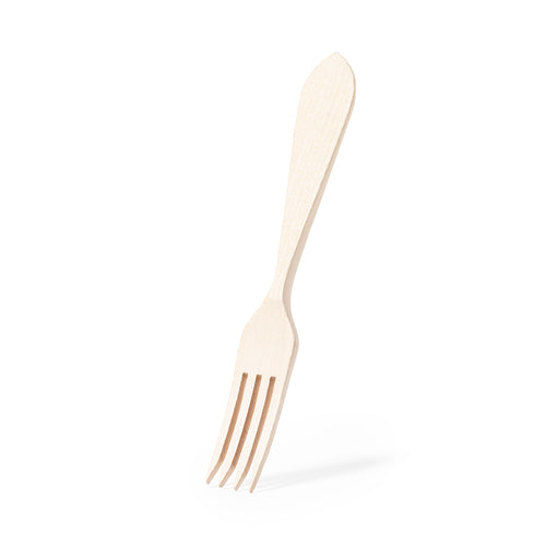 Fourchette moyenne fabriqué en Europe et en bois naturel, avec manche confortable - Offen Personnalise