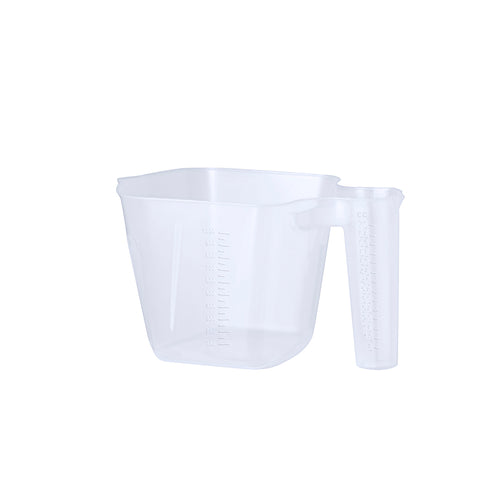 Pichet mesureur 1L fabriqué en PP transparent résistant, avec poignée de mesureur intégrée - Lumer 1 L Personnalise