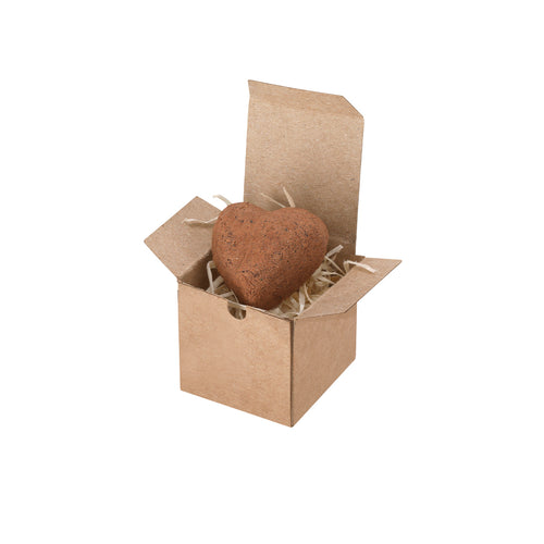 Boîte bonbon en argile en forme de cœur avec graines de fleurs sauvages - Fobin Personnalise