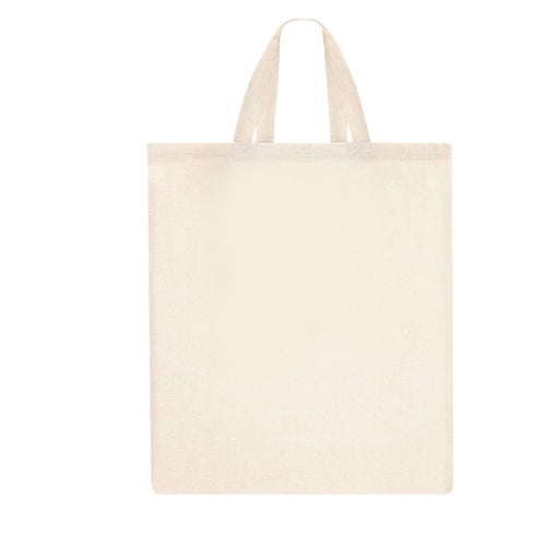 Sac coton couleur naturelle avec anses courtes de 35 cm - Daytona Personnalise