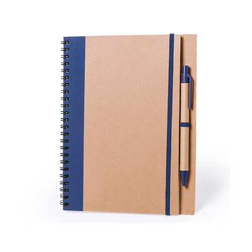 Carnet d’anneaux de ligne nature en carton recyclé - Tunel Personnalise