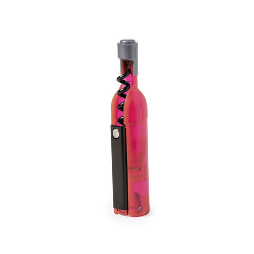 Amusant tire-bouchon magnétique en forme de bouteille de vin aux motifs blanc, rouge et rose - Nolix Personnalise