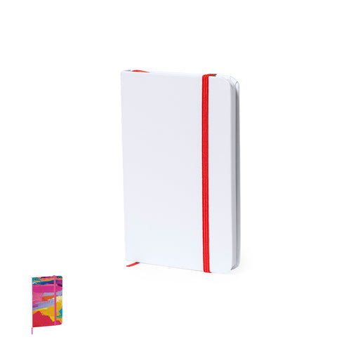 Carnet avec couverture élégant blanche au toucher lisse et en carton résistant - Yakis Personnalise