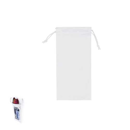 Etui blanc en polyester doux et fermeture par cordon - Ekain Personnalise