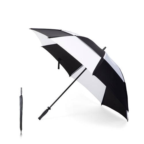 Parapluie de Golf de 8 panneaux au design sobre bicolore et de 135cm de diamètre, à ouverture manuelle - Budyx Personnalise