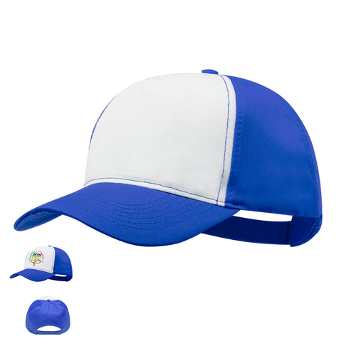 Casquette type trucker à 5 panneaux en 100% polyester, finition douce avec fermeture ajustable par velcro - Sodel Personnalise