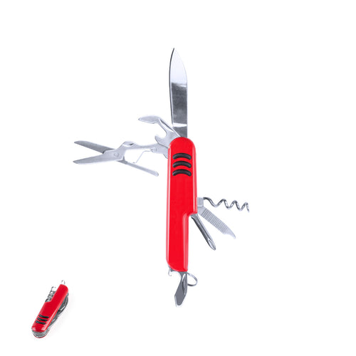 Couteau multifonctions avec accessoires en acier inoxydable - Shakon Personnalise