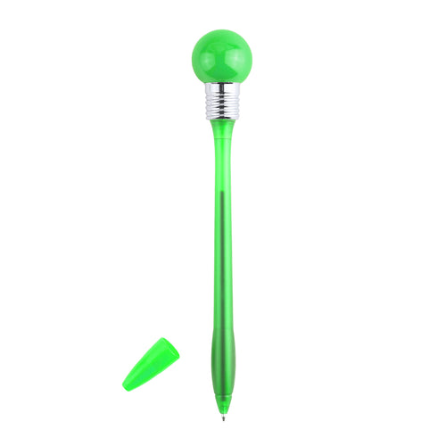 Stylo ampoule avec corps lisse transparent et lumineuses - Nicky Personnalise