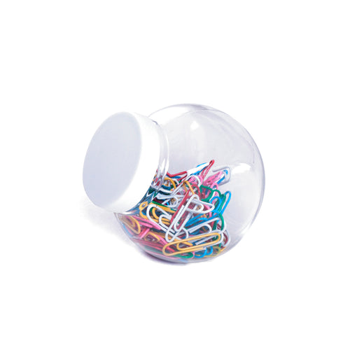 Pot à Trombones original avec corps transparent et bouchon à vis blanc - Rhydor Personnalise