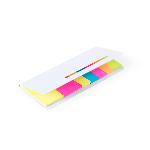 Bloc de notes adhésives avec couverture ajourée au toucher doux dans un élégant carton blanc - Karlen Personnalise