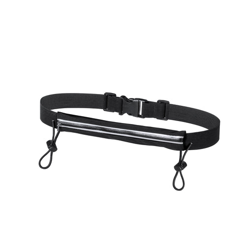 Banane porte-dossard de haute qualité en polyester à finition douce, avec fermeture éclair grise - Rapik Personnalise