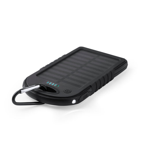 Batterie auxiliaire externe robuste à recharge solaire et de grande capacité de charge -4000mAh- - Lenard Personnalise
