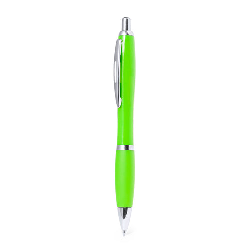 Stylo à bille à bouton-poussoir avec un design bicolore audacieux avec des accessoires de couleur argent et un corps au fini lisse dans - Clexton Personnalise