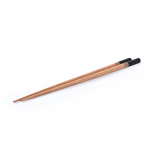 Ensemble de 2 fines baguettes en bambou avec accessoires aux couleurs sobres - Nesty Personnalise