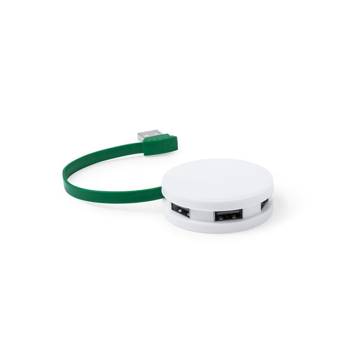 Hub USB original et compact en forme arrondie et design bicolore - Niyel Personnalise