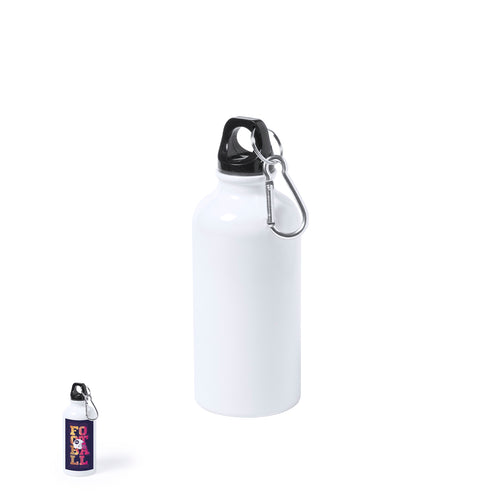 Gourde bidon de 400ml avec corps blanc brillant spécialement conçu pour un marquage en sublimation - Greims Personnalise