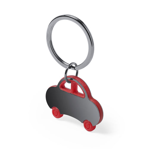 Porte-clés bicolore avec forme de voiture, corps en acier inoxydable - Rader Personnalise