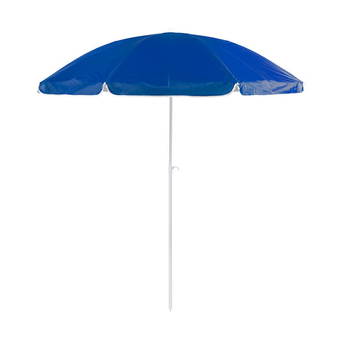 Parasol de plage de 8 panneaux en nylon résistant, de couleur argent, couche de protection UV - Sandok Personnalise