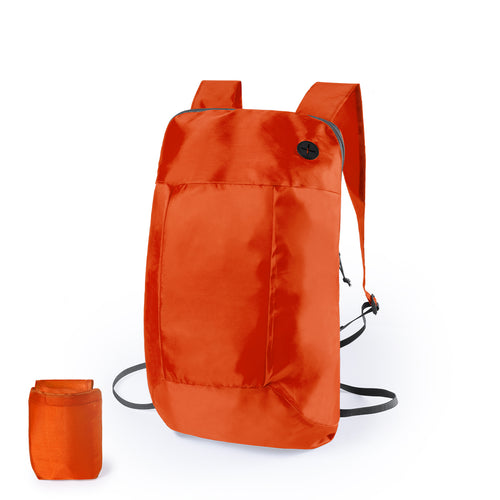 Sac à dos pliable en polyester 210D, avec fermeture éclair et sortie casque - Signal Personnalise