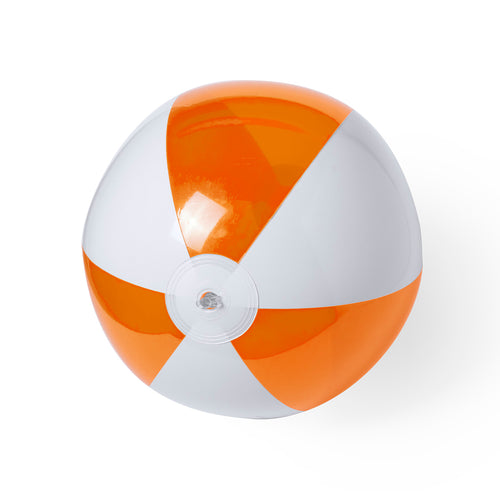 Ballon gonflable en PVC bicolore avec alternance de panneaux blancs et transparents - Zeusty Personnalise