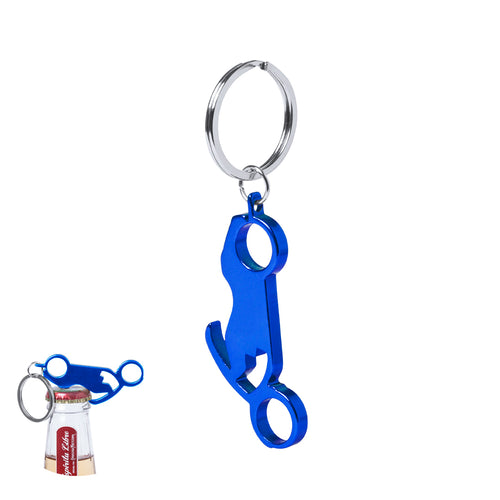Porte-clés ouvre-bouteilles en aluminium en forme de moto - Blicher Personnalise