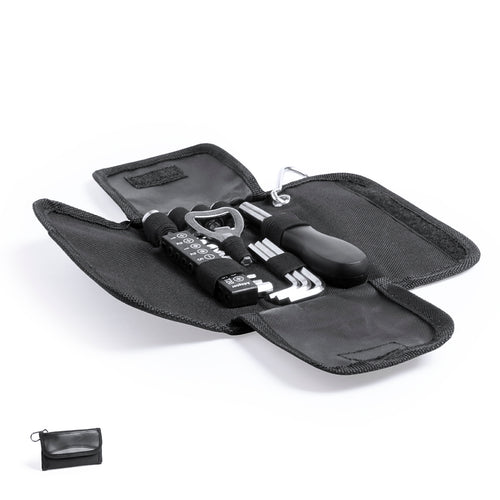 Set d´outils avec 19 accessoires dans un étui zippé en polyester résistant - Congus Personnalise