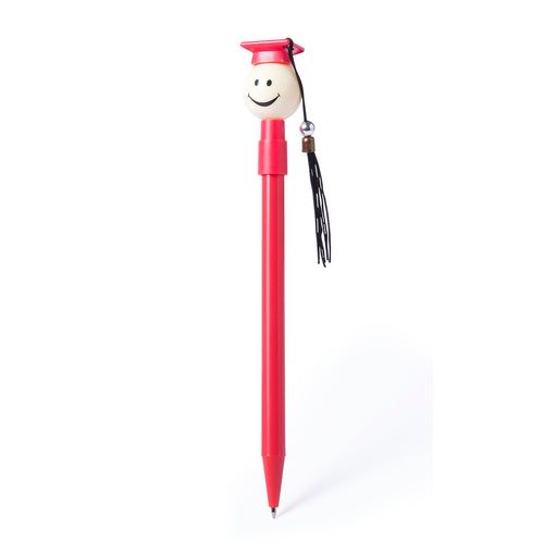 Stylo amusant figurine de diplomé avec pompon en tissu proposé - Gradox Personnalise