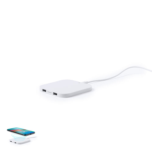 Chargeur de couleur sans fil blanc au design minimaliste - Donson Personnalise