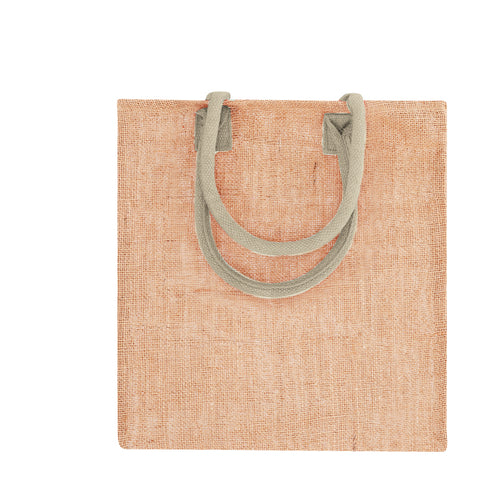 Sac shopping en toile de jute avec anses renforcées en coton de taille moyenne - Kalkut Personnalise