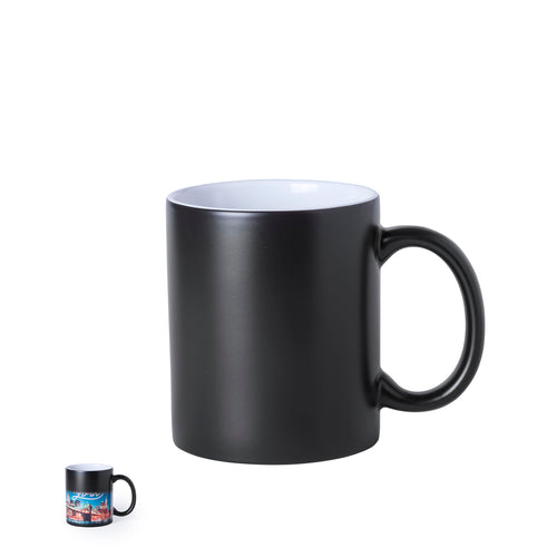 Tasse en céramique d´une capacité de 350 ml avec extérieur noir et intérieur blanc - Bardot Personnalise